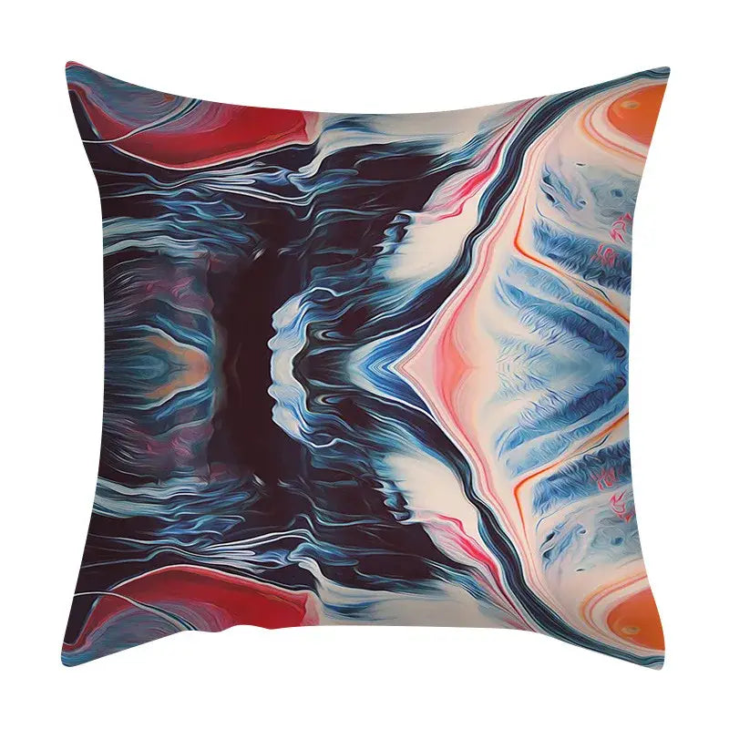 Ink Marbling Cushion Cover