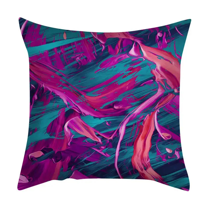 Ink Marbling Cushion Cover