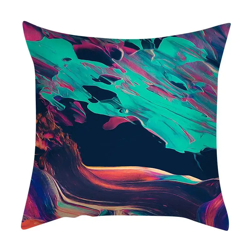 Ink Marbling Cushion Cover
