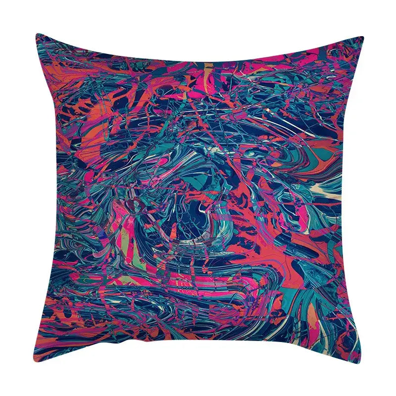 Ink Marbling Cushion Cover