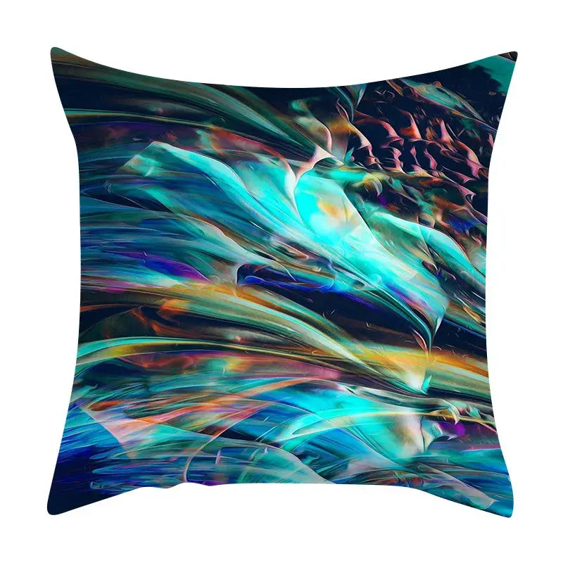 Ink Marbling Cushion Cover