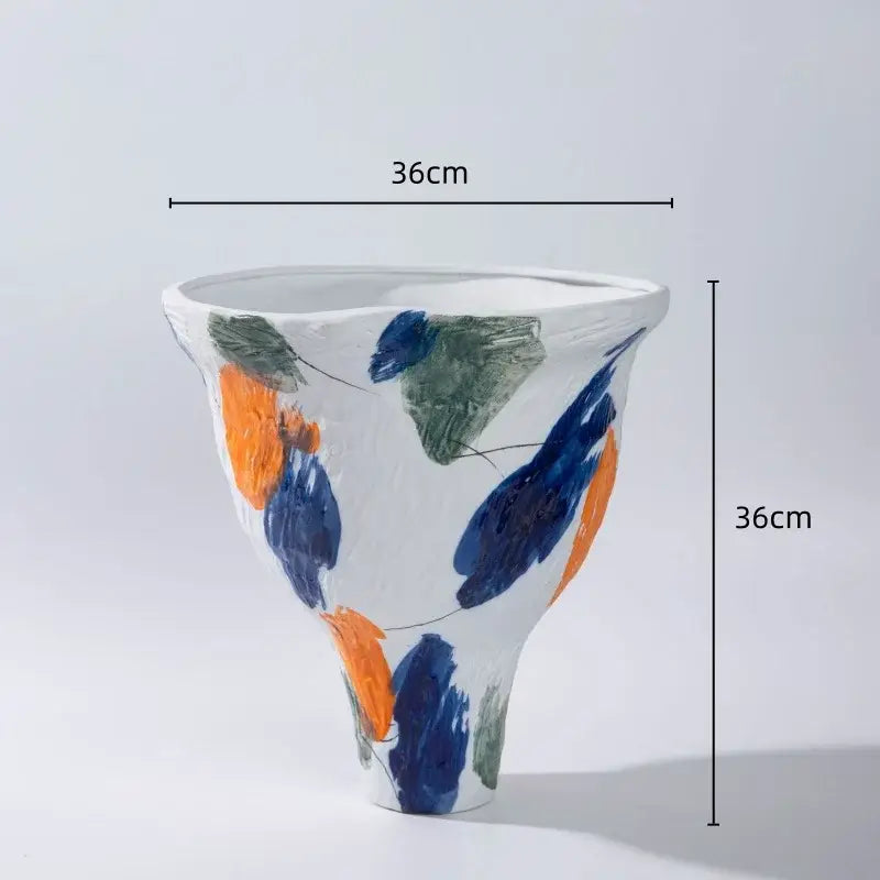 Orange Red Ceramic Vases
