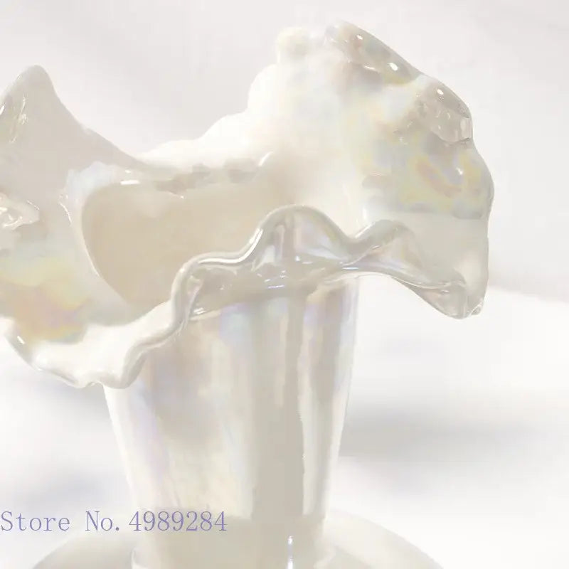 White Shell Ceramic Vase