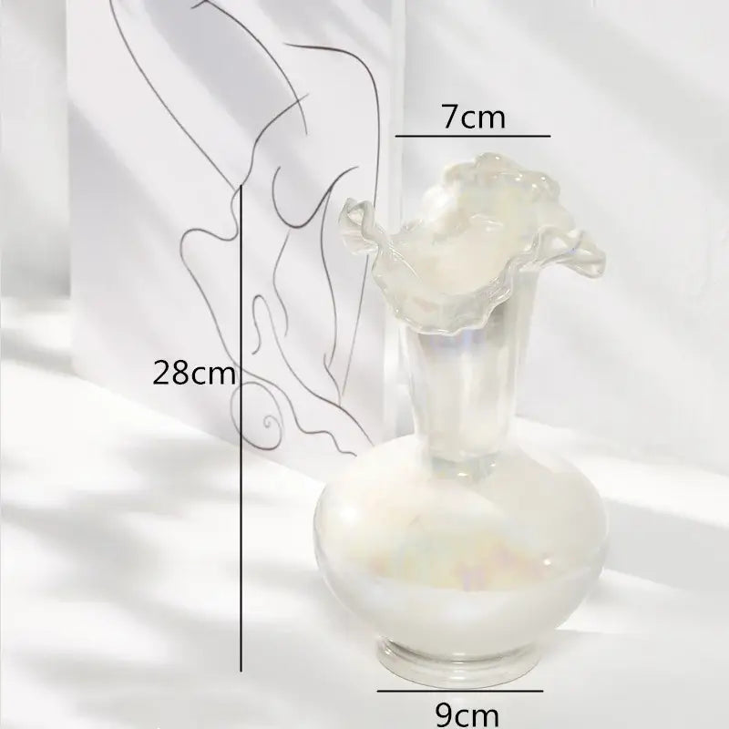 White Shell Ceramic Vase