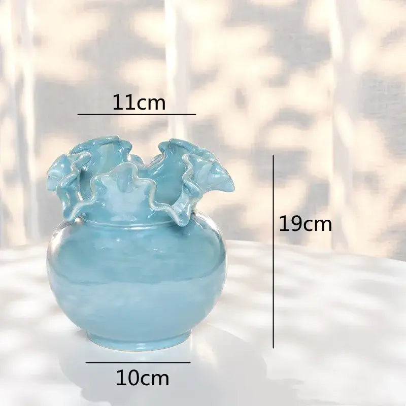 White Shell Ceramic Vase