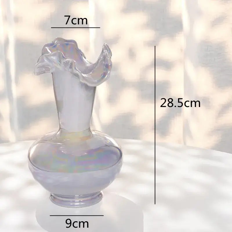 White Shell Ceramic Vase