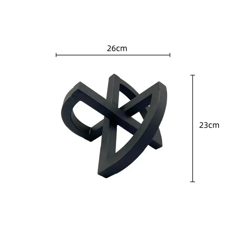Black Abstract Table Ornament