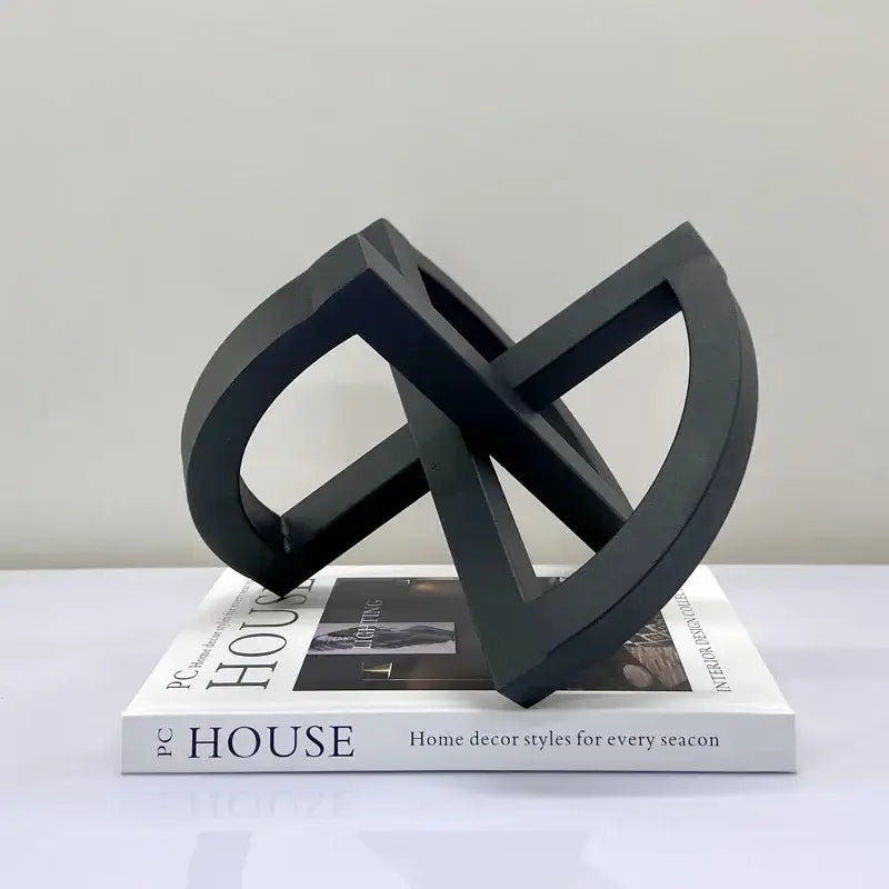 Black Abstract Table Ornament