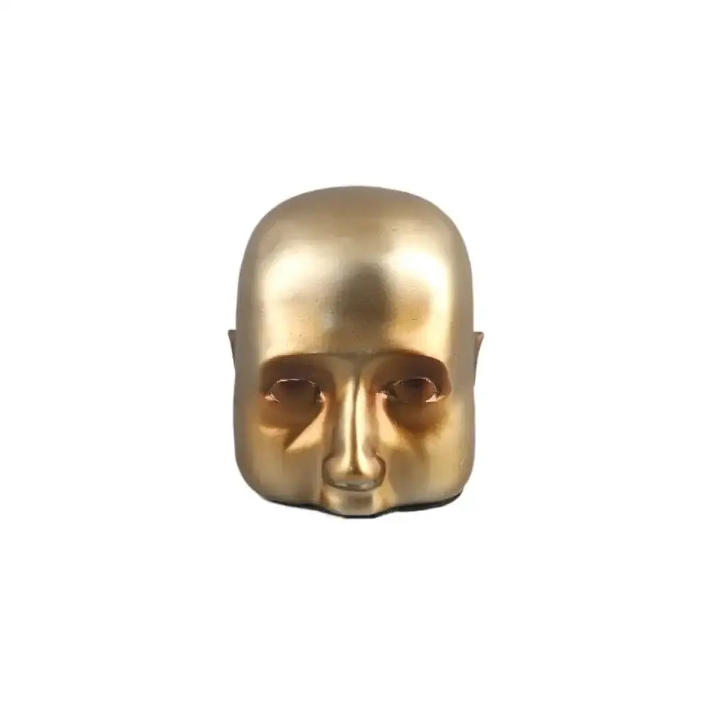 Gold Abstract Face Sculpture