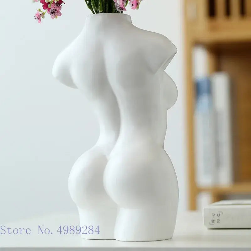Nude Female Torso Vase
