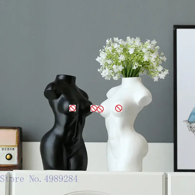 Nude Female Torso Vase