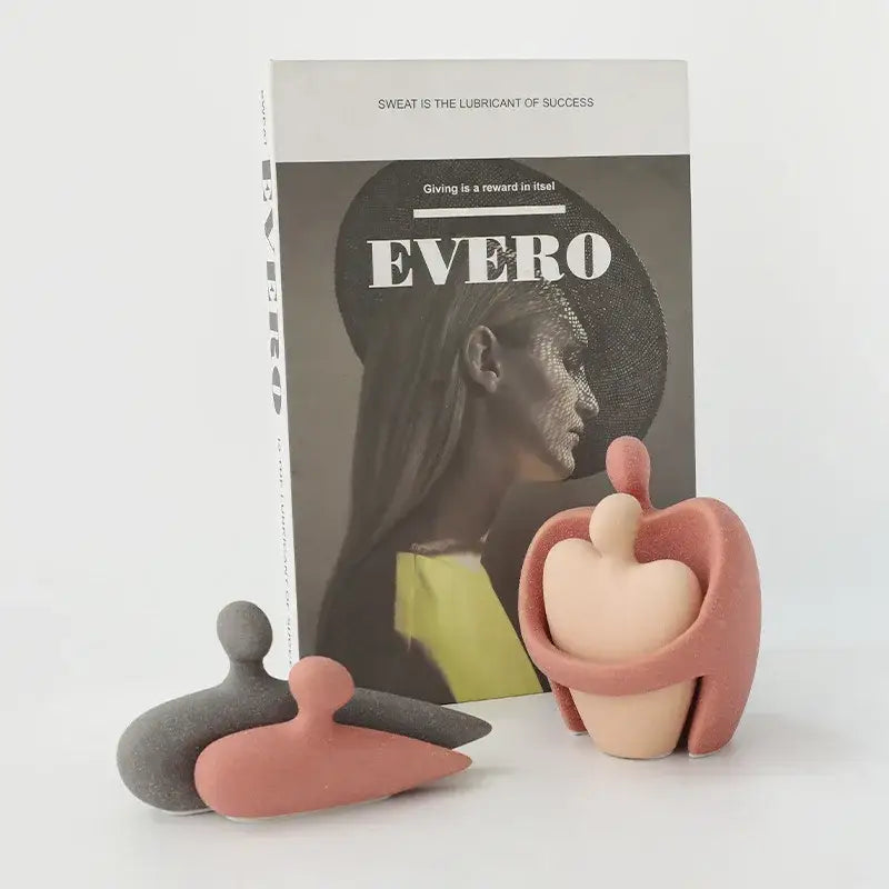 Pink Beige Ceramic Statue