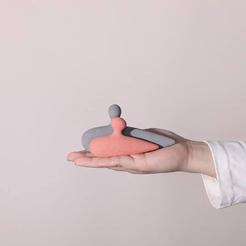 Pink Beige Ceramic Statue