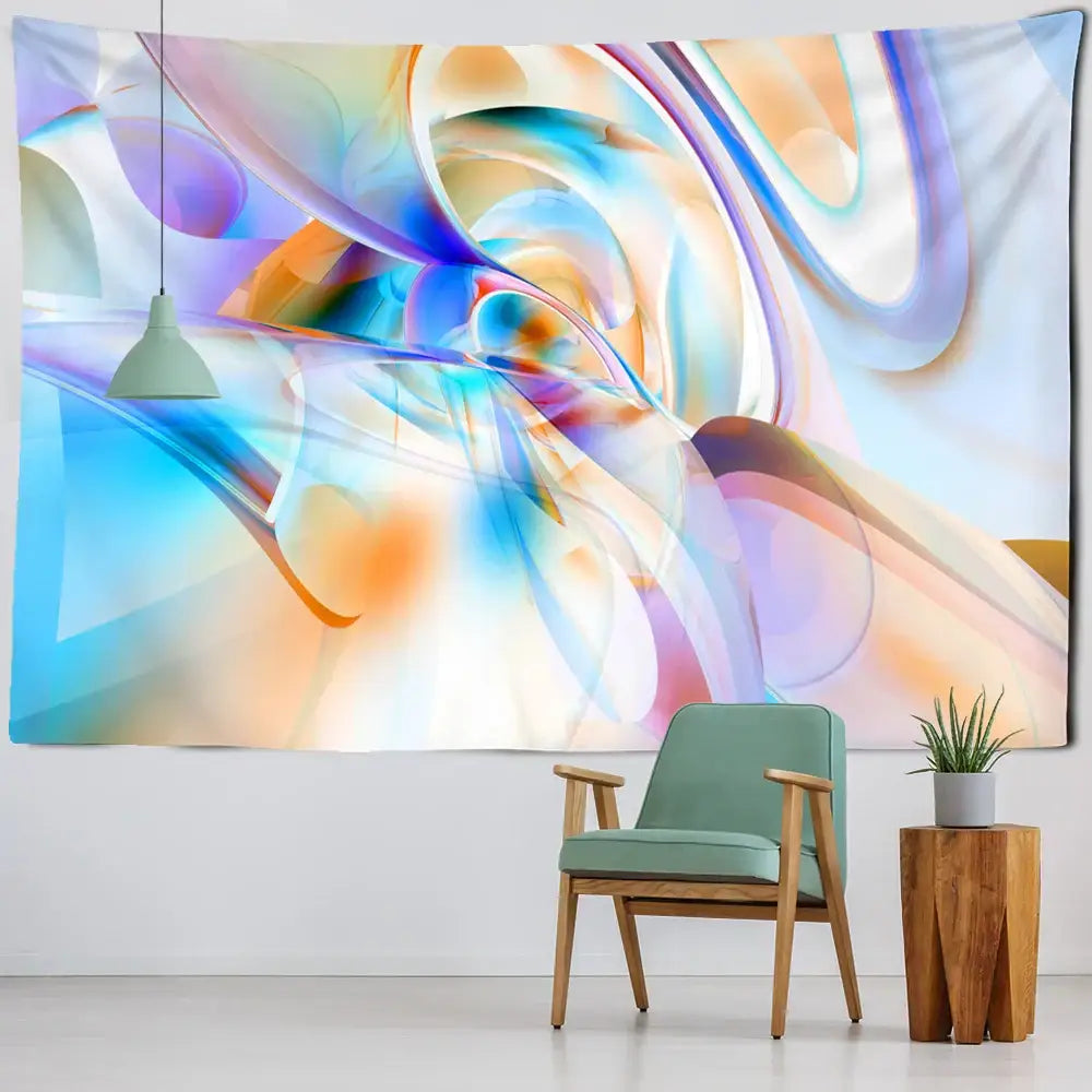 Blue Iris Mandala Tapestry