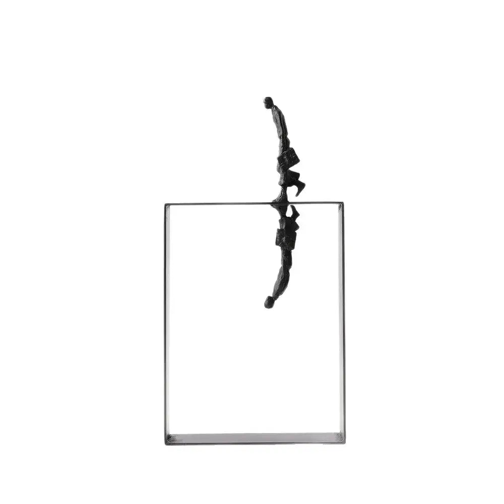 Black Resin Man Sculpture