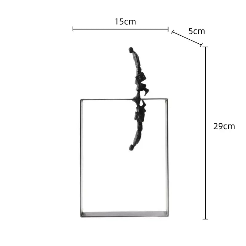 Black Resin Man Sculpture