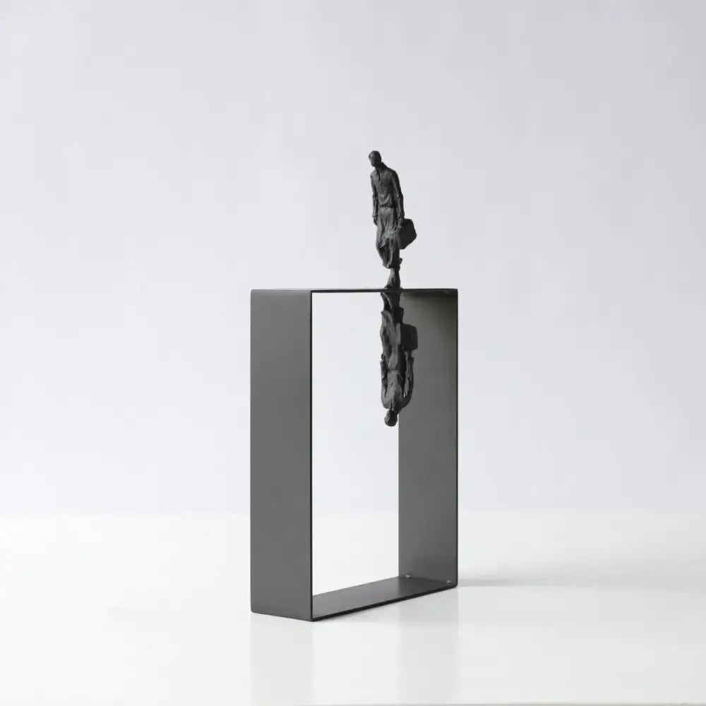 Black Resin Man Sculpture