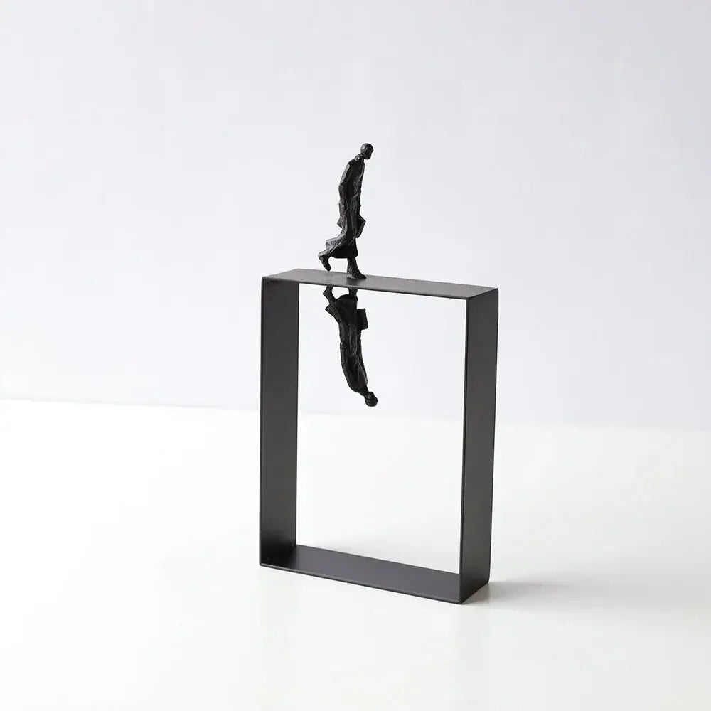 Black Resin Man Sculpture
