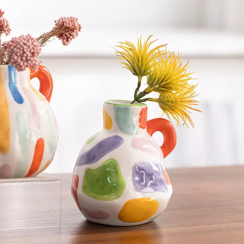 Abstract Splatter Ceramic Teapot