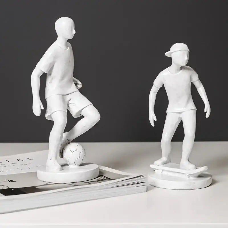 Grey White Sports Sculpture