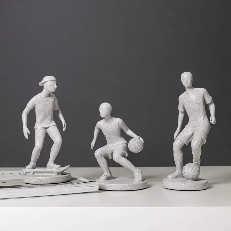 Grey White Sports Sculpture