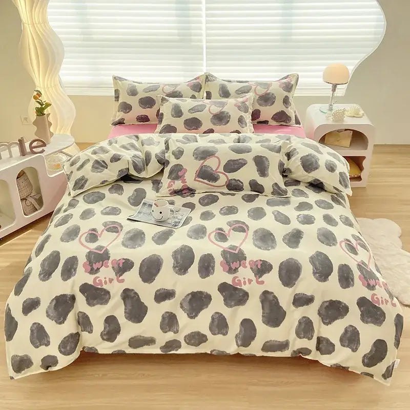 Green Yellow Abstract Duvet