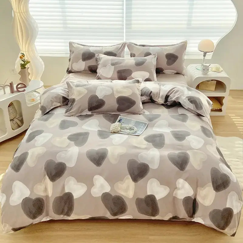 Green Yellow Abstract Duvet