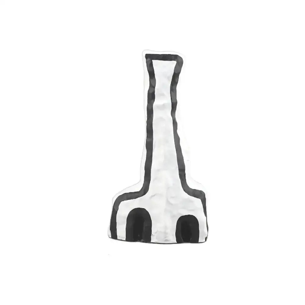 Black White Geometric Vase