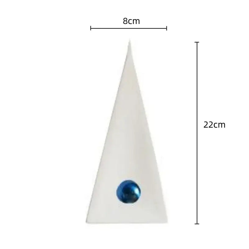 Blue White Triangle Ornaments