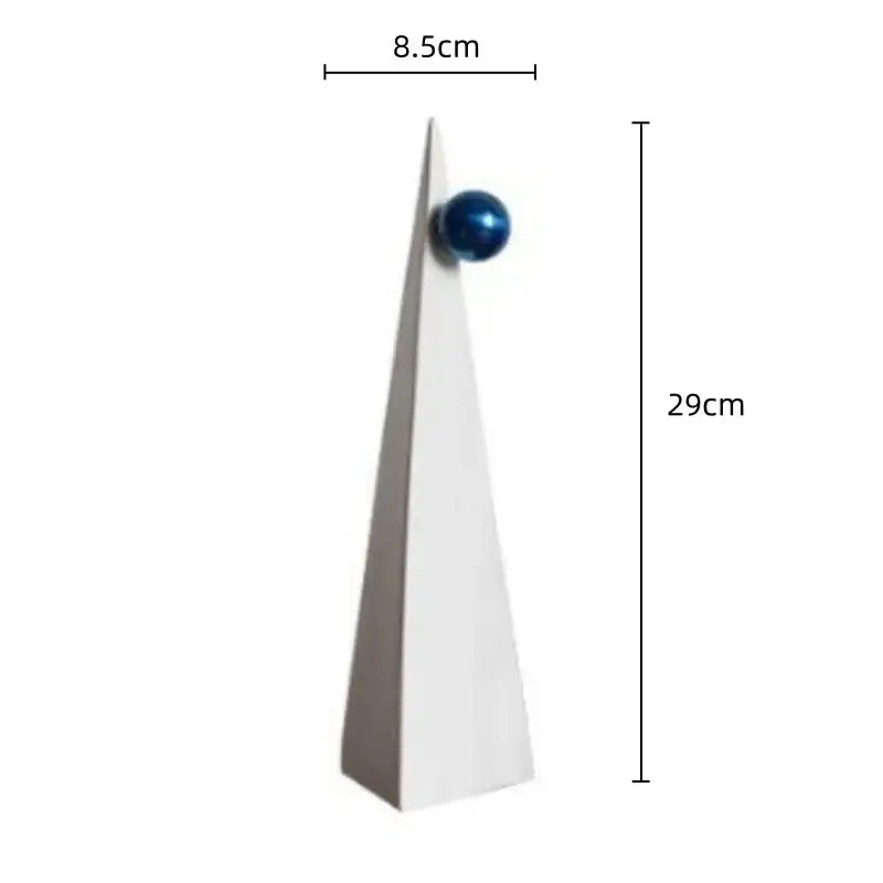 Blue White Triangle Ornaments