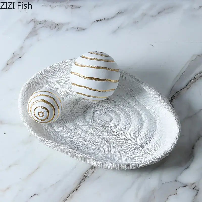 Gold Abstract Ball Sculpture