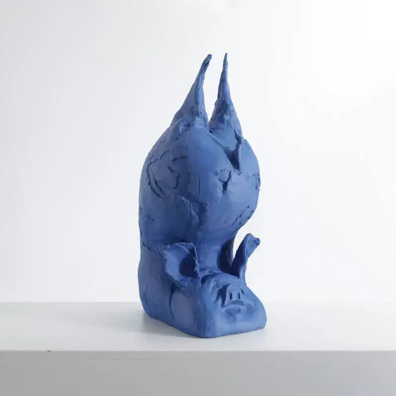 Yellow Blue Abstract Figurines