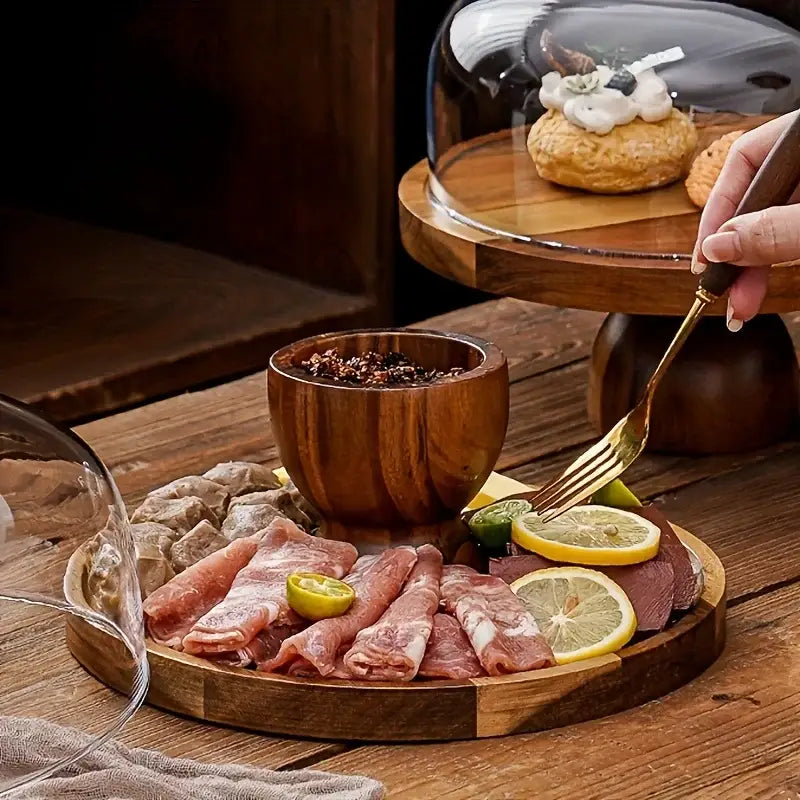Acacia Wood Cake Stand