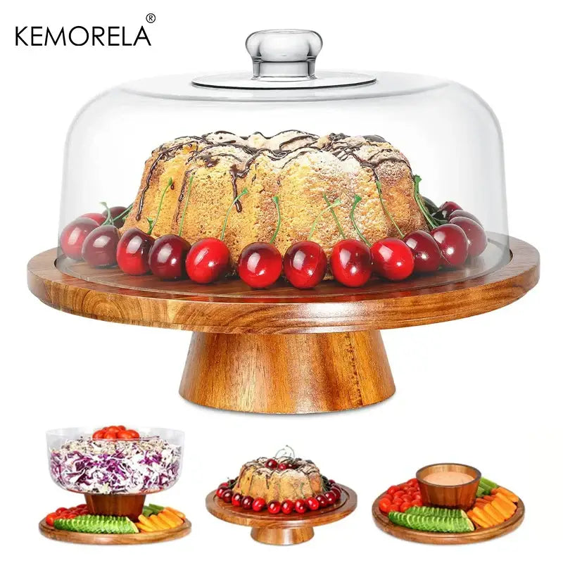 Acacia Wood Cake Stand