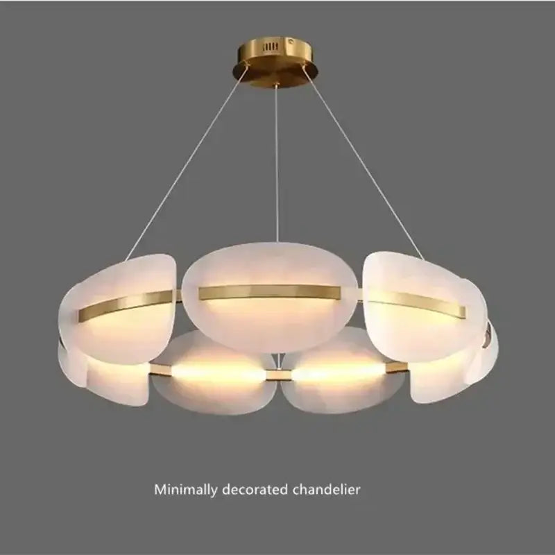 Gold Acrylic Ring Chandelier