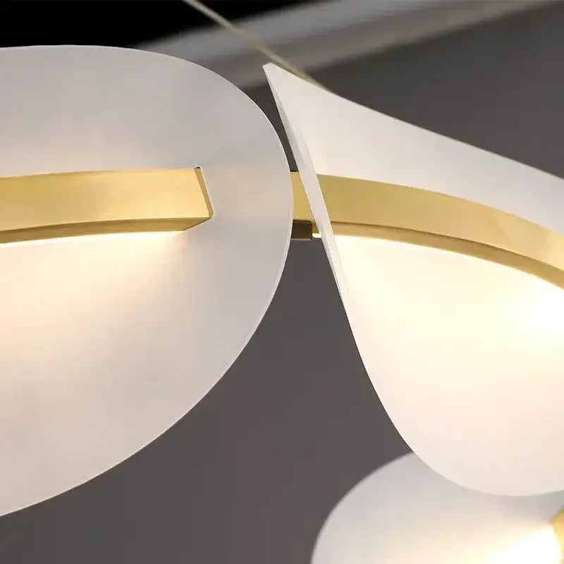 Gold Acrylic Ring Chandelier