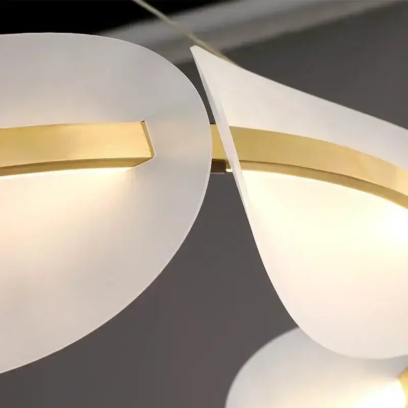 Gold Acrylic Ring Chandelier