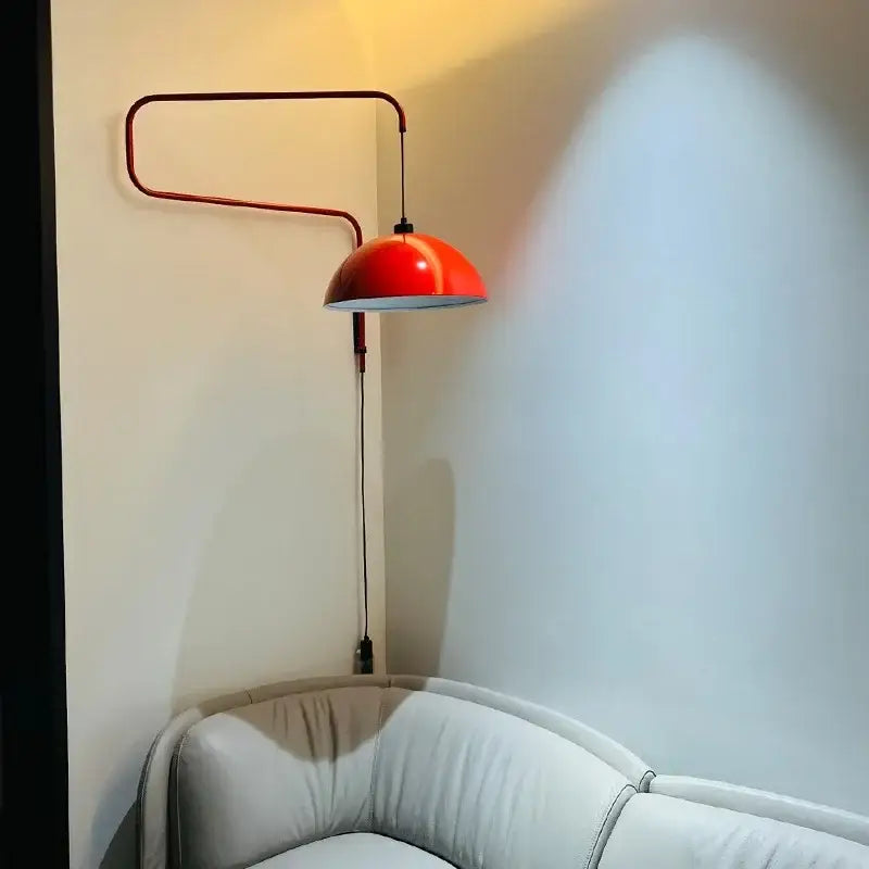 Red Nordic Dome Wall Lamp