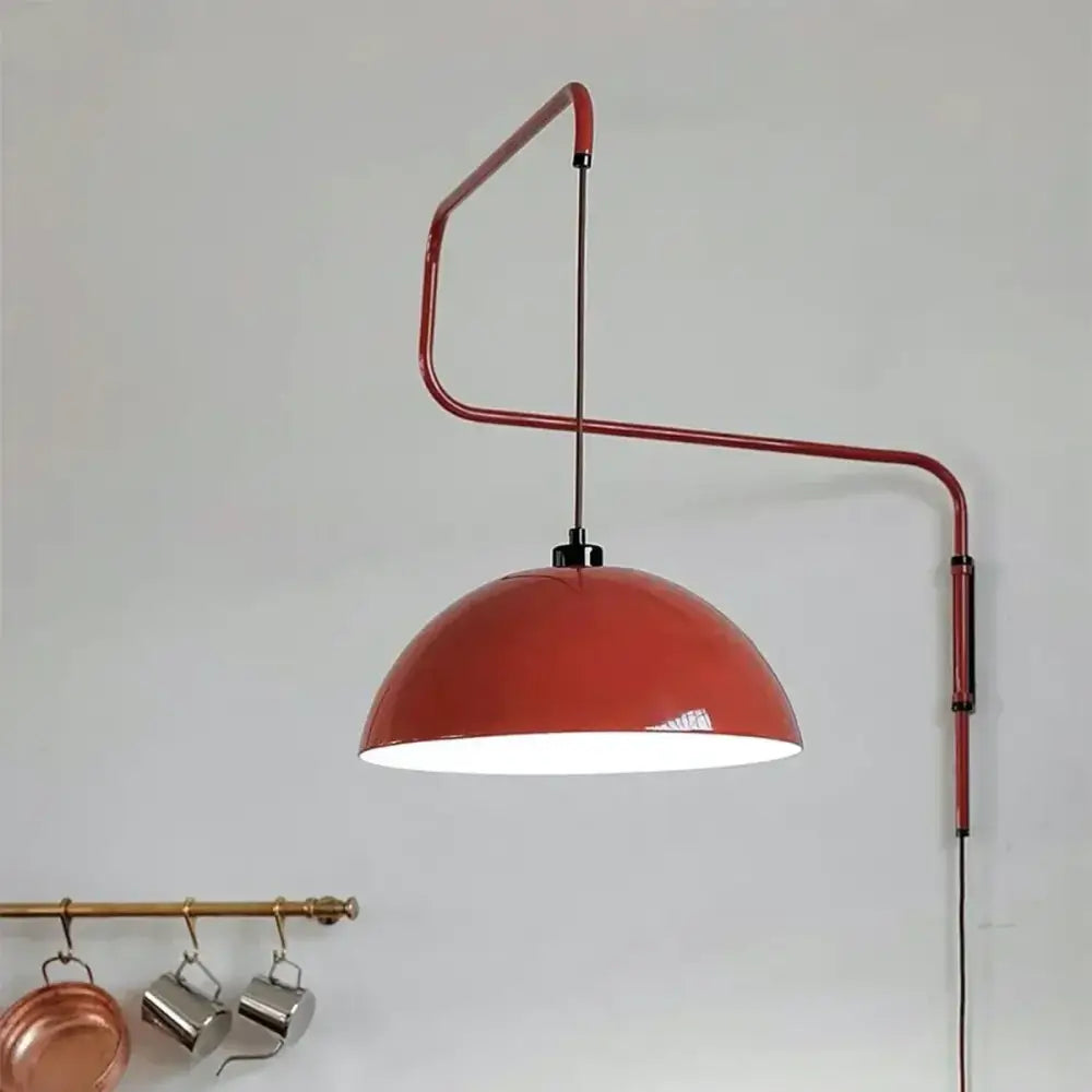 Red Nordic Dome Wall Lamp