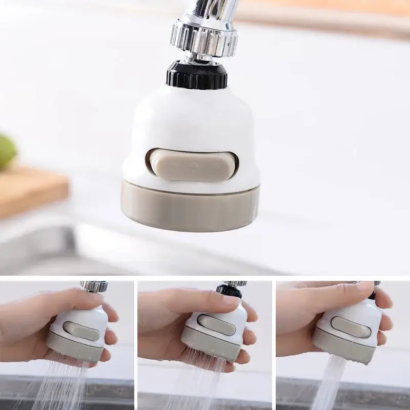 White Faucet Aerator Adjustable Kitchen Spray Head