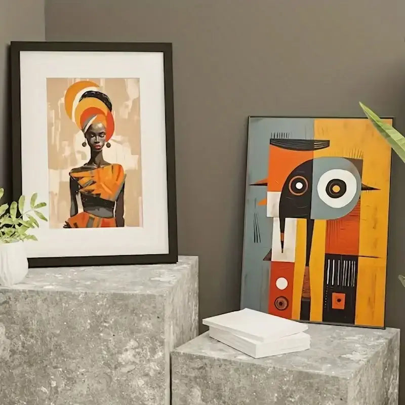 Abstract African Floral Art Set