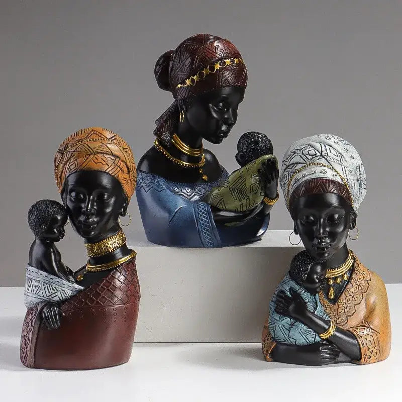 Resin African Mother Statue