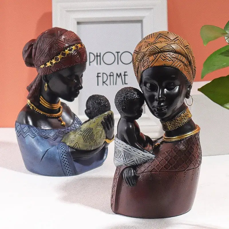 Resin African Mother Statue