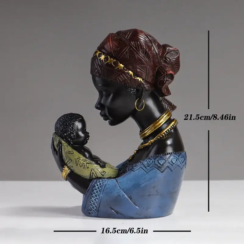 Resin African Mother Statue