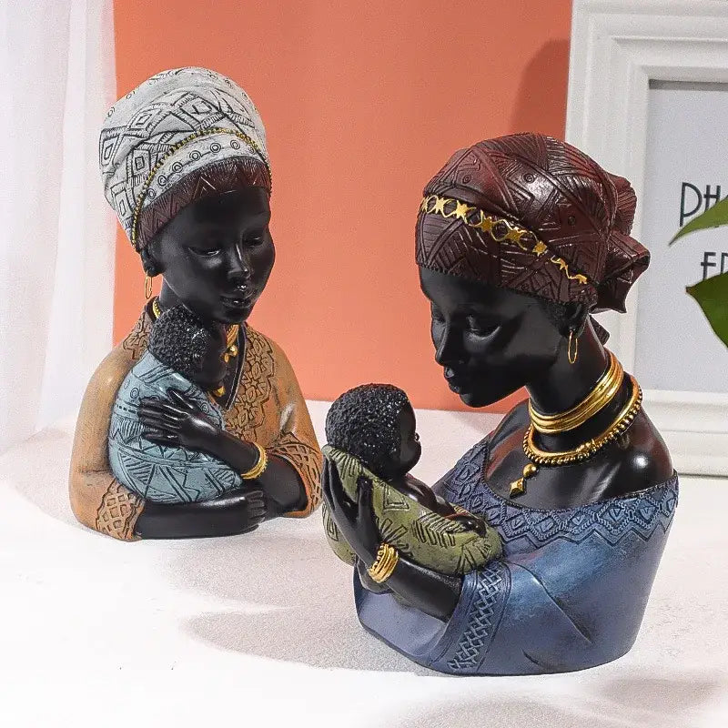 Resin African Mother Statue