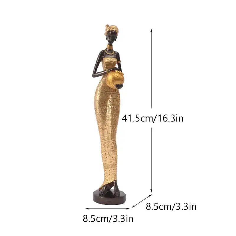 Black Resin Figurine Decor