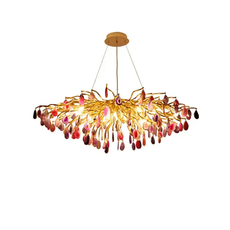 Gold Agate Chandelier