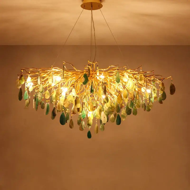 Gold Agate Chandelier