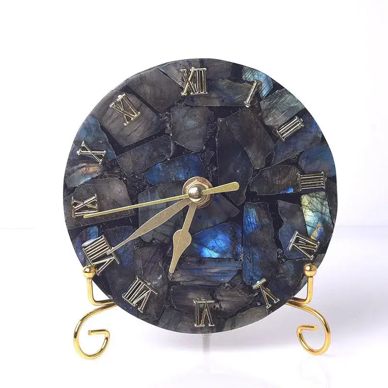 Gold Agate Wall Clock