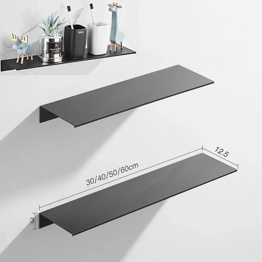 Black Aluminum Floating Shelves